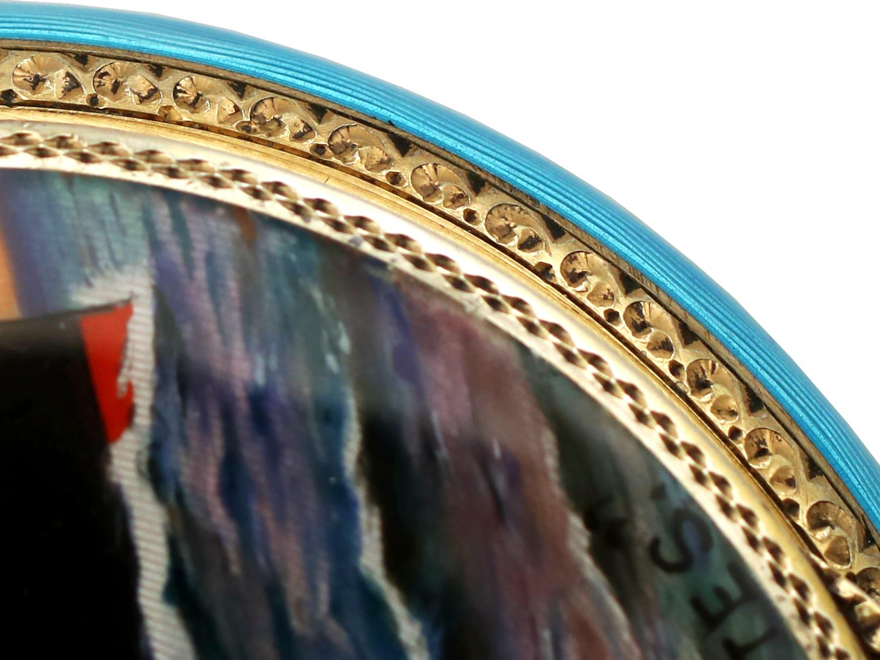Austrian S.S. Orontes Cruise/ Troopship Sterling Silver and Enamel Compact 4