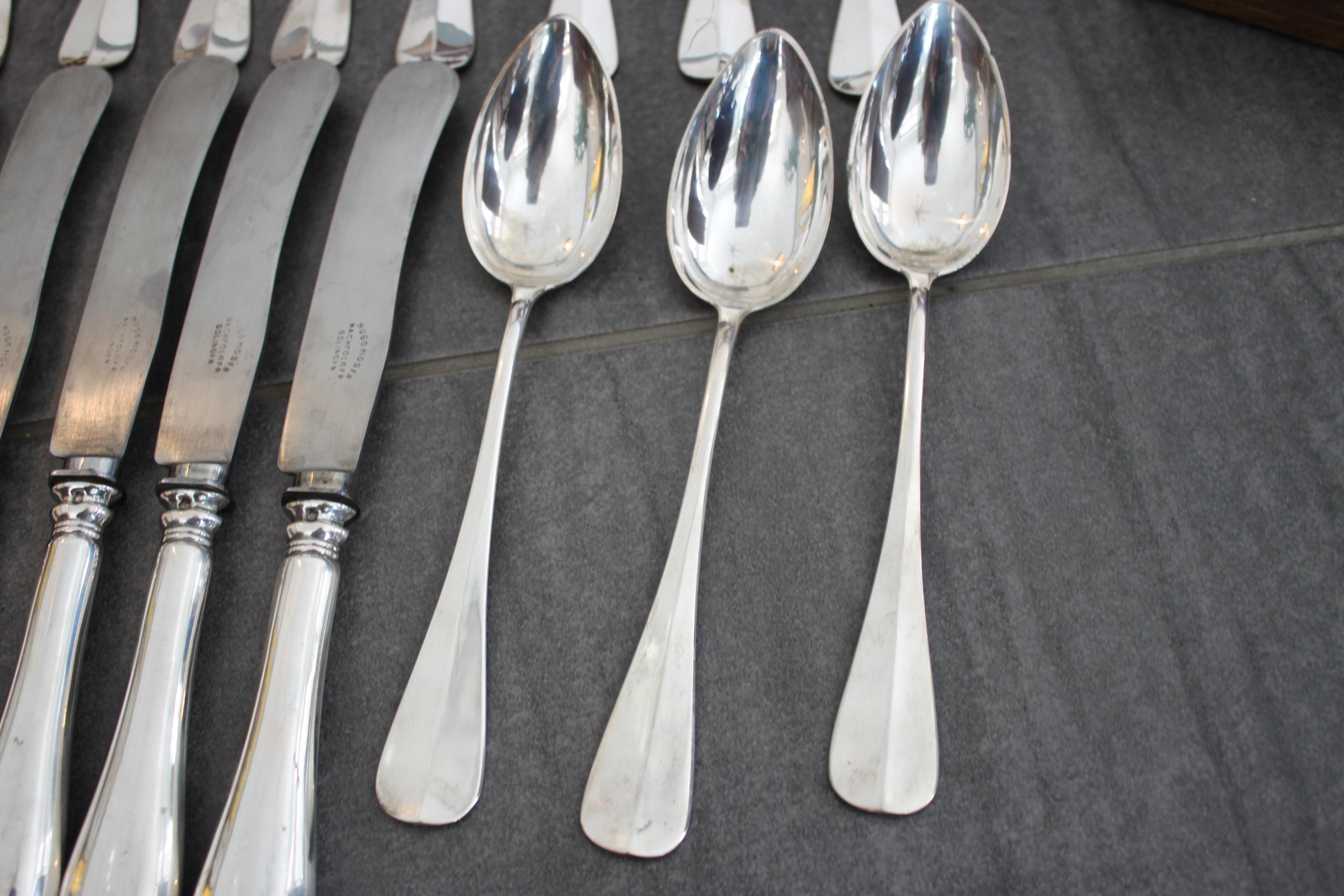 Antique austrian Sterling Silver Service for six persons  For Sale 5