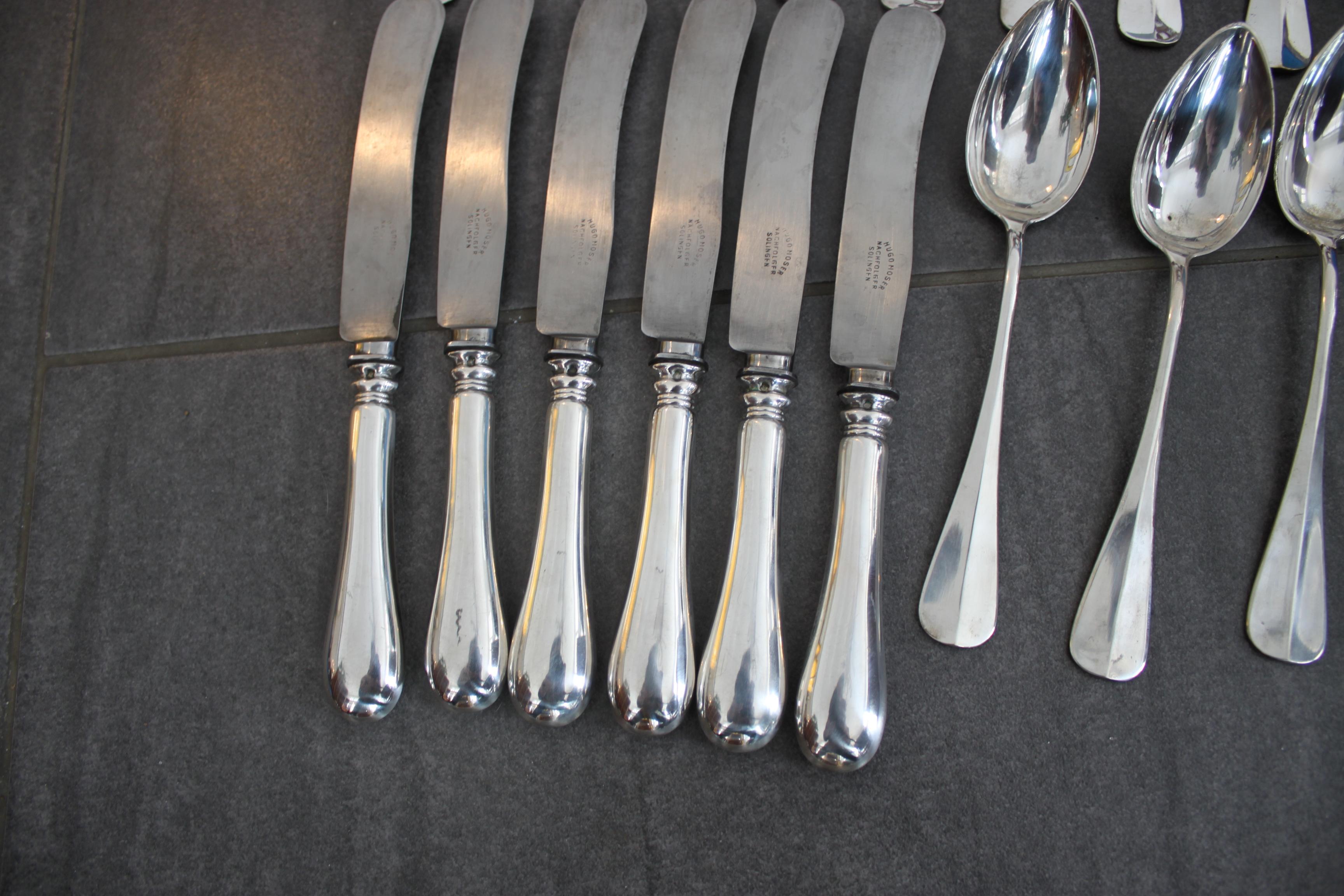 Antique austrian Sterling Silver Service for six persons  For Sale 3