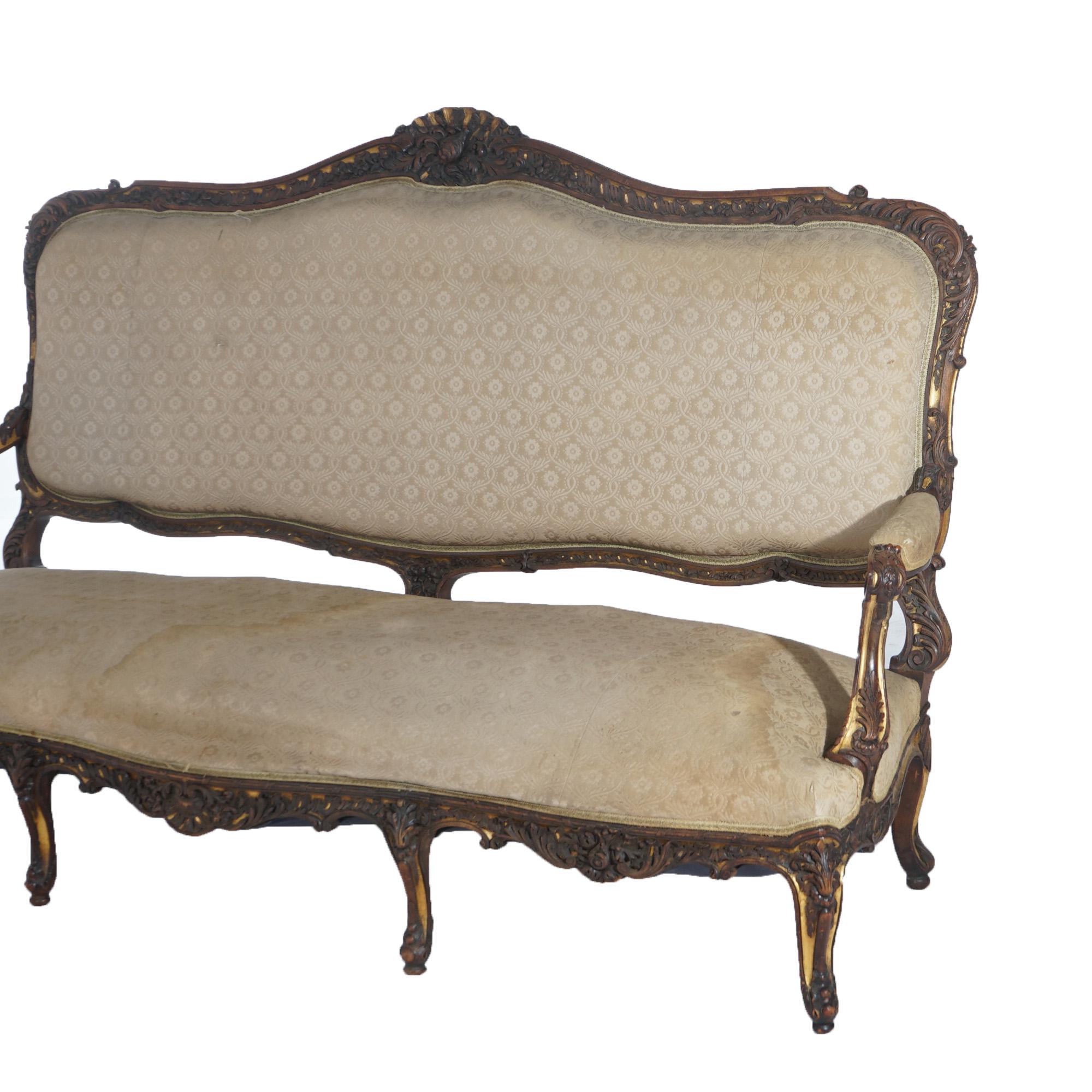 ***Reduced Delivery Rates - See Below or Click “Ask The Seller” to Request a Quote***

Oversized Antique Austrian Victorian Rococo Revival Heavily Parcel Gilt Carved Floral & Sofa c1890

Measures - 49 1/2