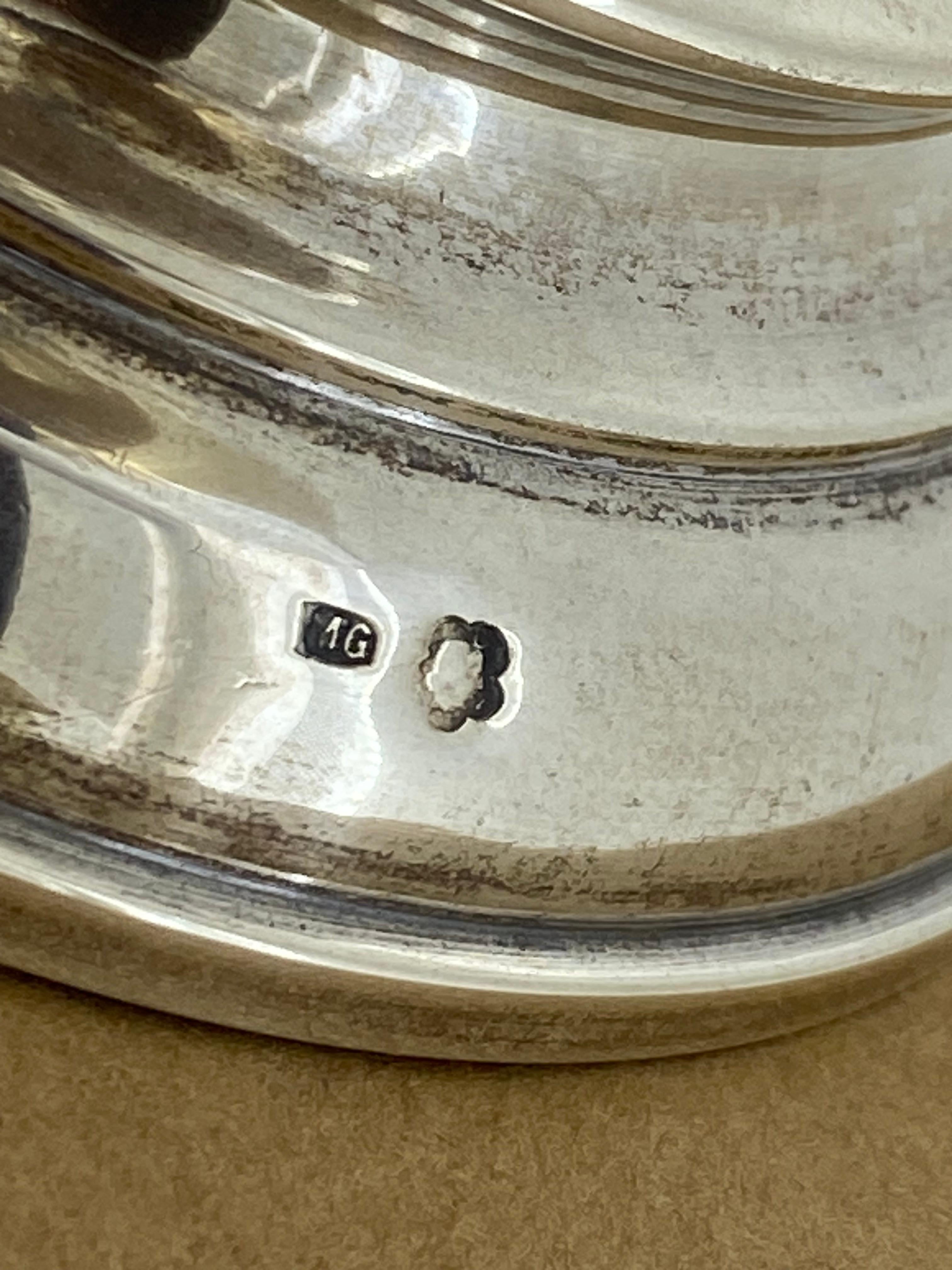 Edoardiano Antica saliera austriaca (Vienna) 830 in argento con supporto per stuzzicadenti in vendita