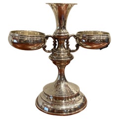 Antique Austrian (Vienna) 830 Silver Salt & Pepper Cellars with Toothpick Holder