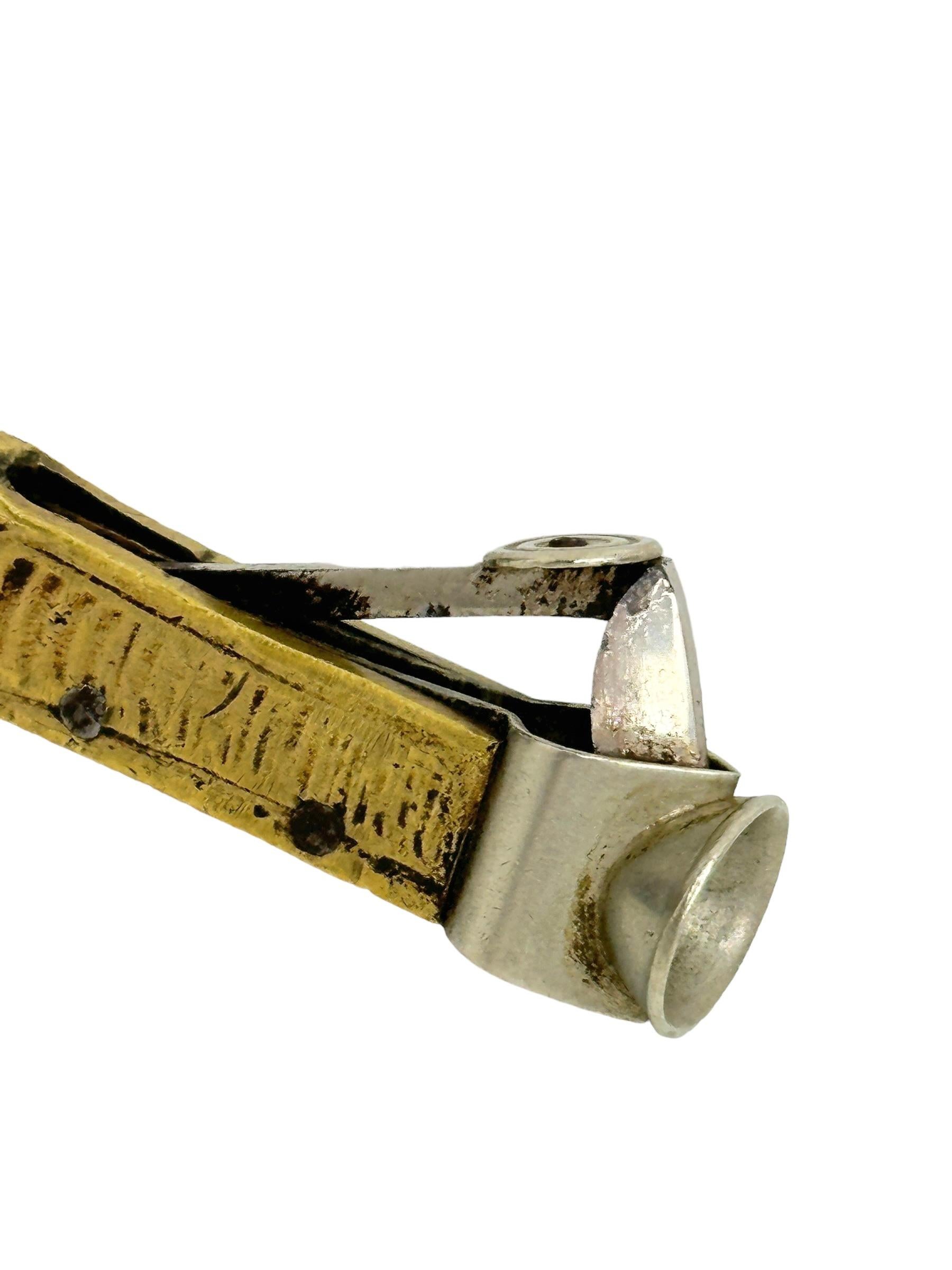 Folk Art Antique Austrian Vienna Bronze Cigar Cutter with Woman , 1890s