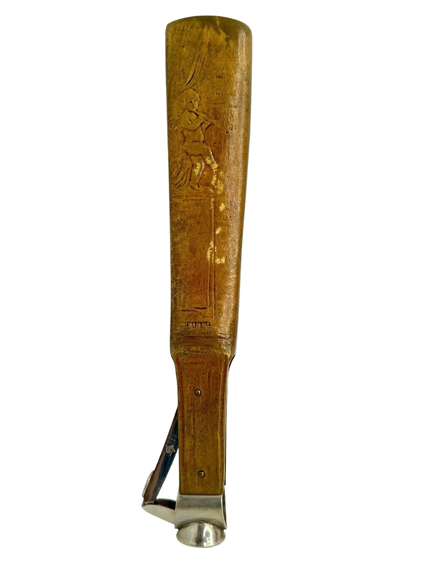 Late 19th Century Antique Austrian Vienna Bronze Cigar Cutter with Woman , 1890s
