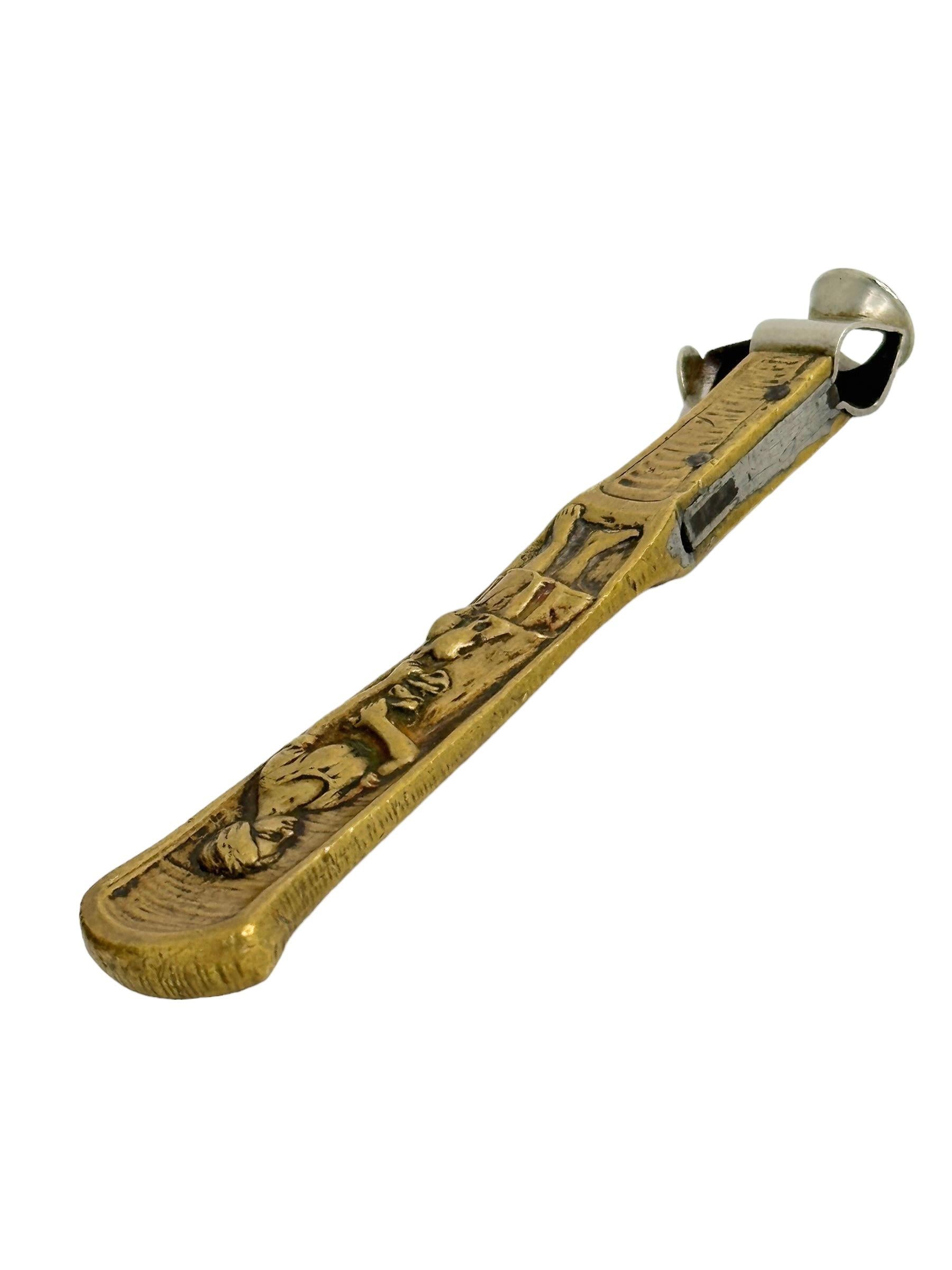 Late 19th Century Antique Austrian Vienna Bronze Cigar Cutter with Woman , 1890s