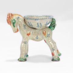 Antique Austrian Wiener Werkstätte Ceramic Horse Salt Cellar by Alice Ehmann