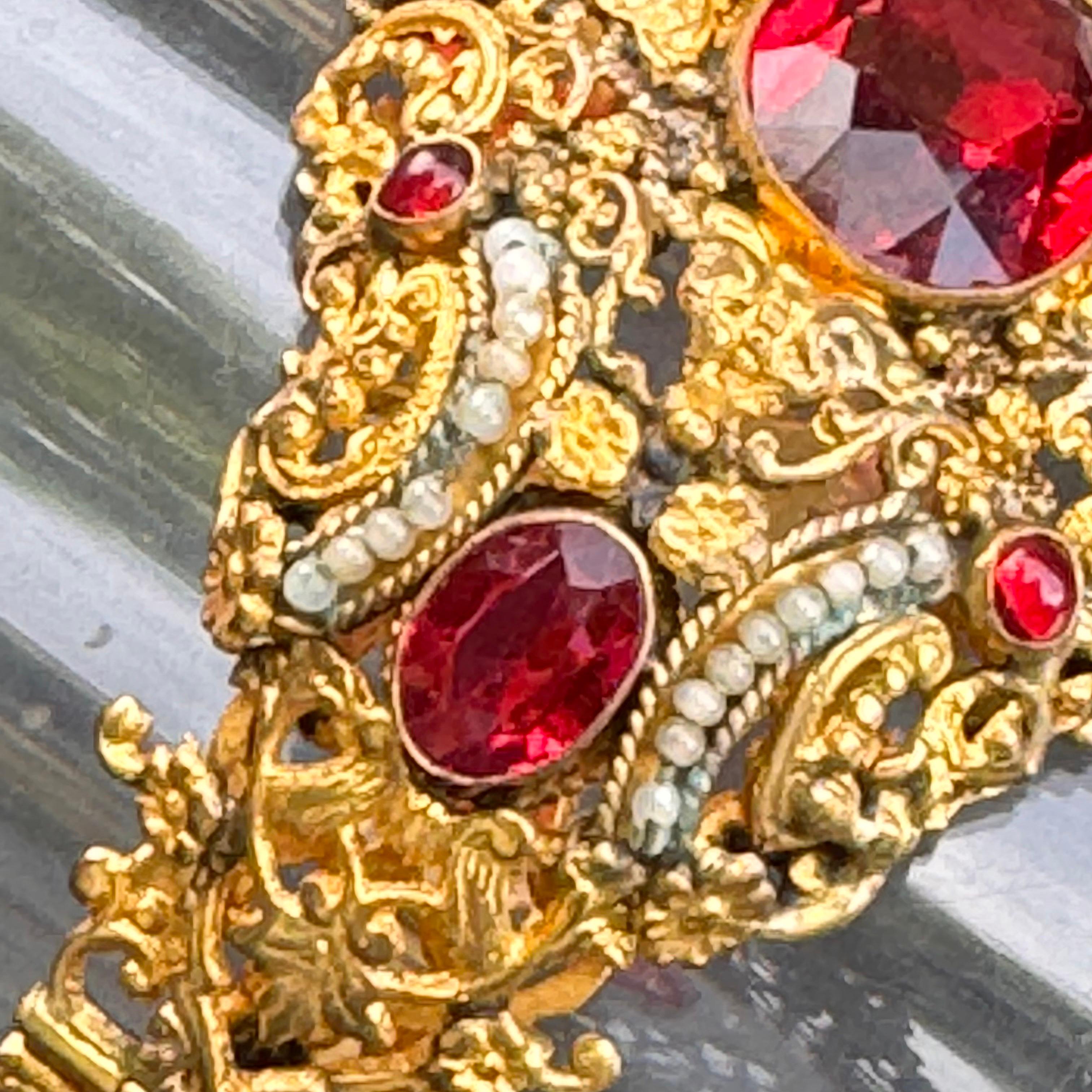 Antique Austro Hungarian gold gilded Bracelet For Sale 5