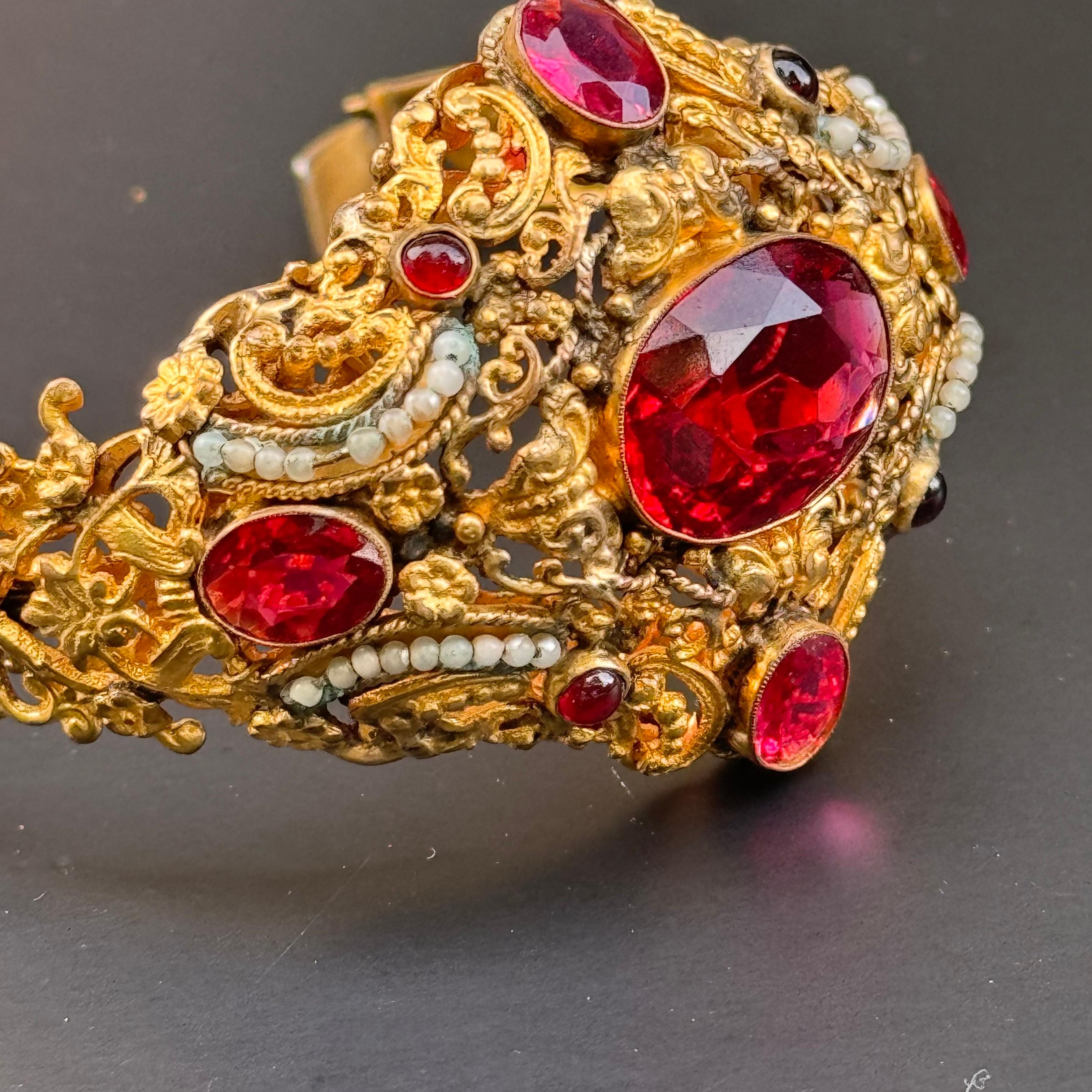 Antique Austro Hungarian gold gilded Bracelet For Sale 1
