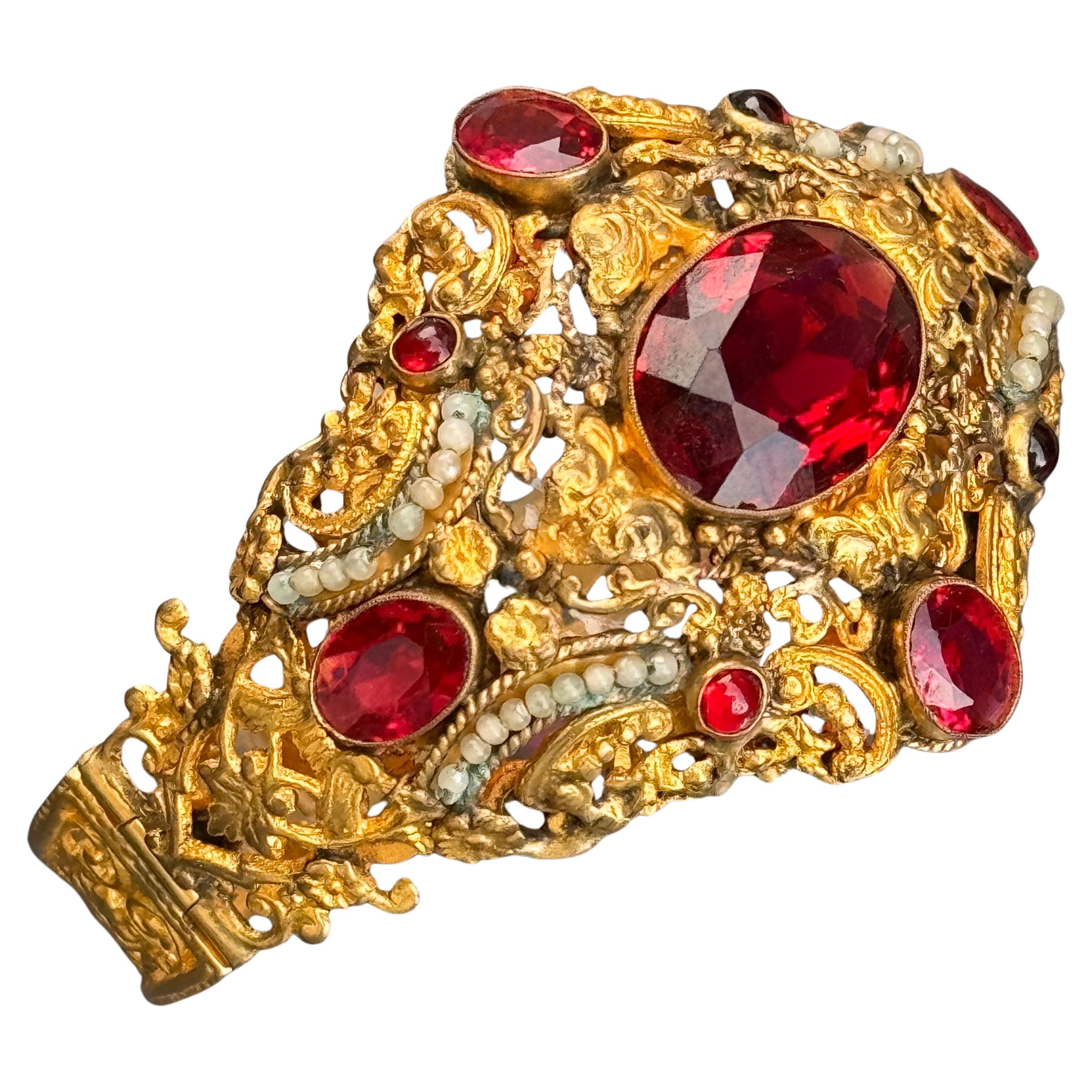 Antique Austro Hungarian gold gilded Bracelet