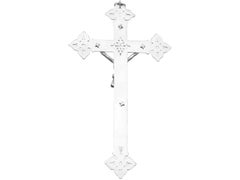 Antique crucifix austro-hongrois en argent, vers 1890