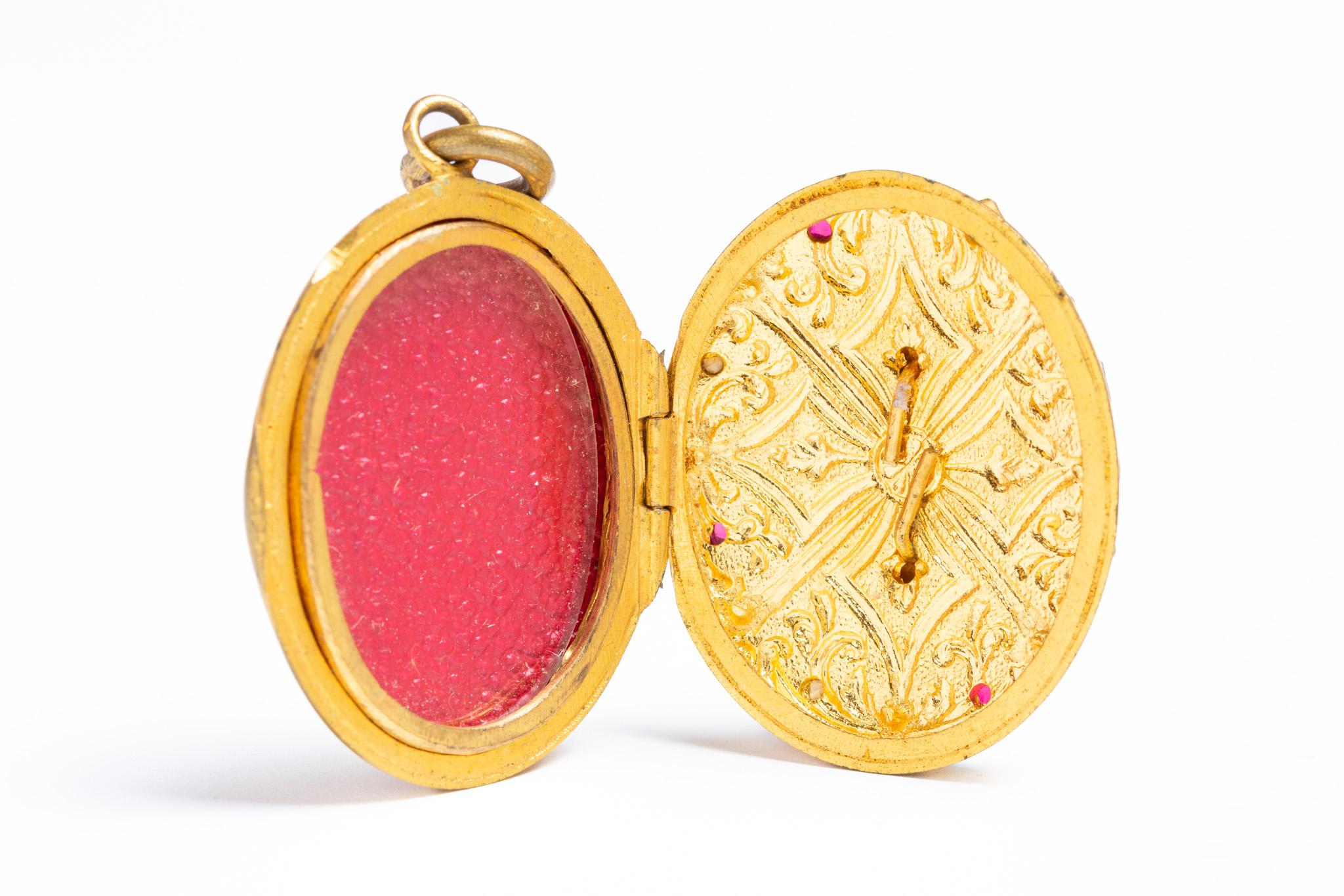 Women's Antique Austro Hungarian Turquoise and Paste Enamel Locket