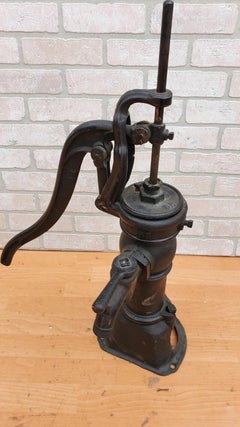 Antique Authentic American Black Cast Iron Farm Well Water Pump