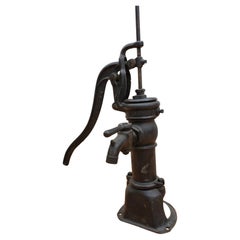 Antike Authentic American Black Cast Iron Farm Brunnen Wasserpumpe