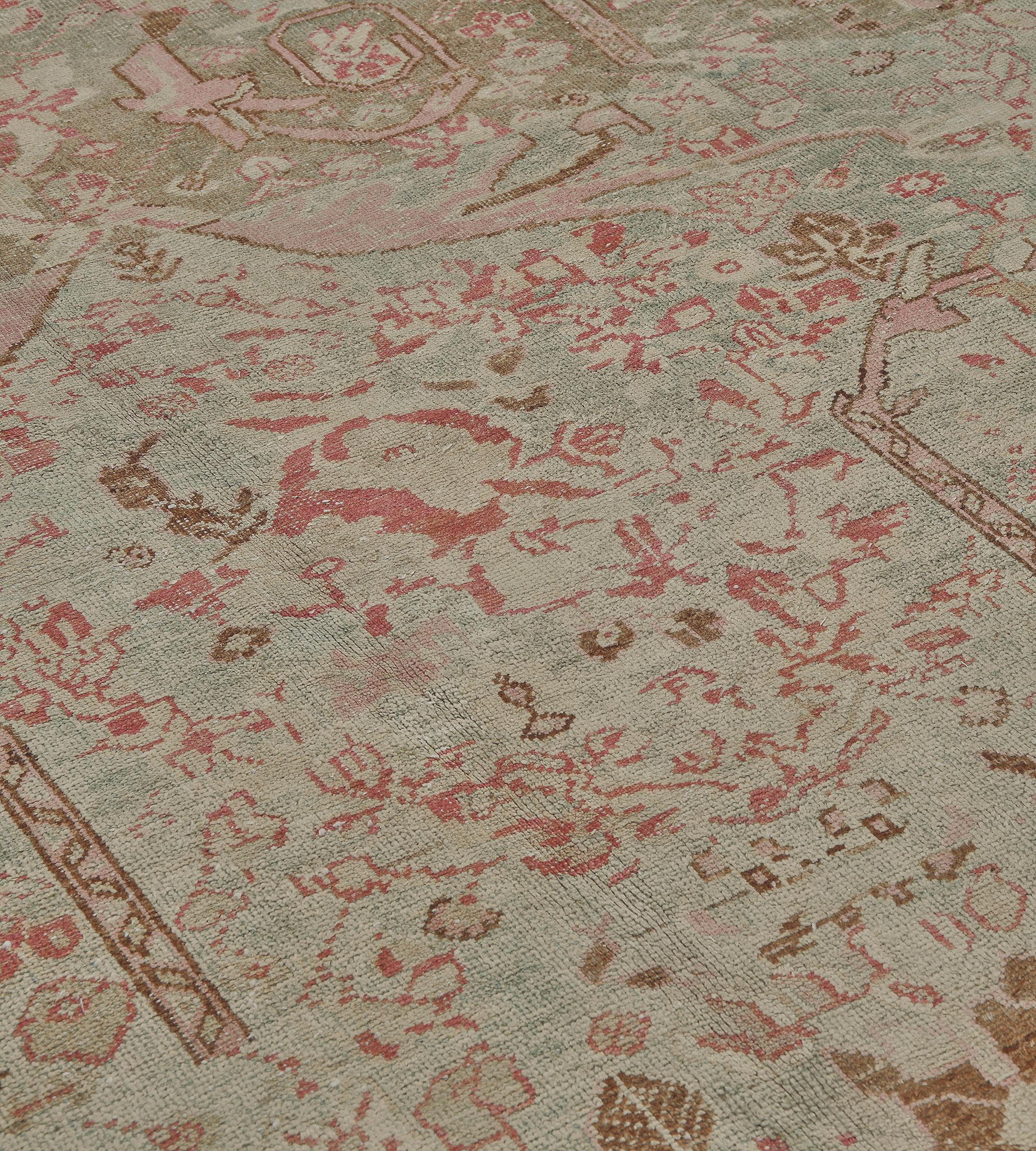 Antiker authentischer übergroßer, geblümter persischer Mahal-Teppich in Übergröße 12'x19' (Handgeknüpft) im Angebot