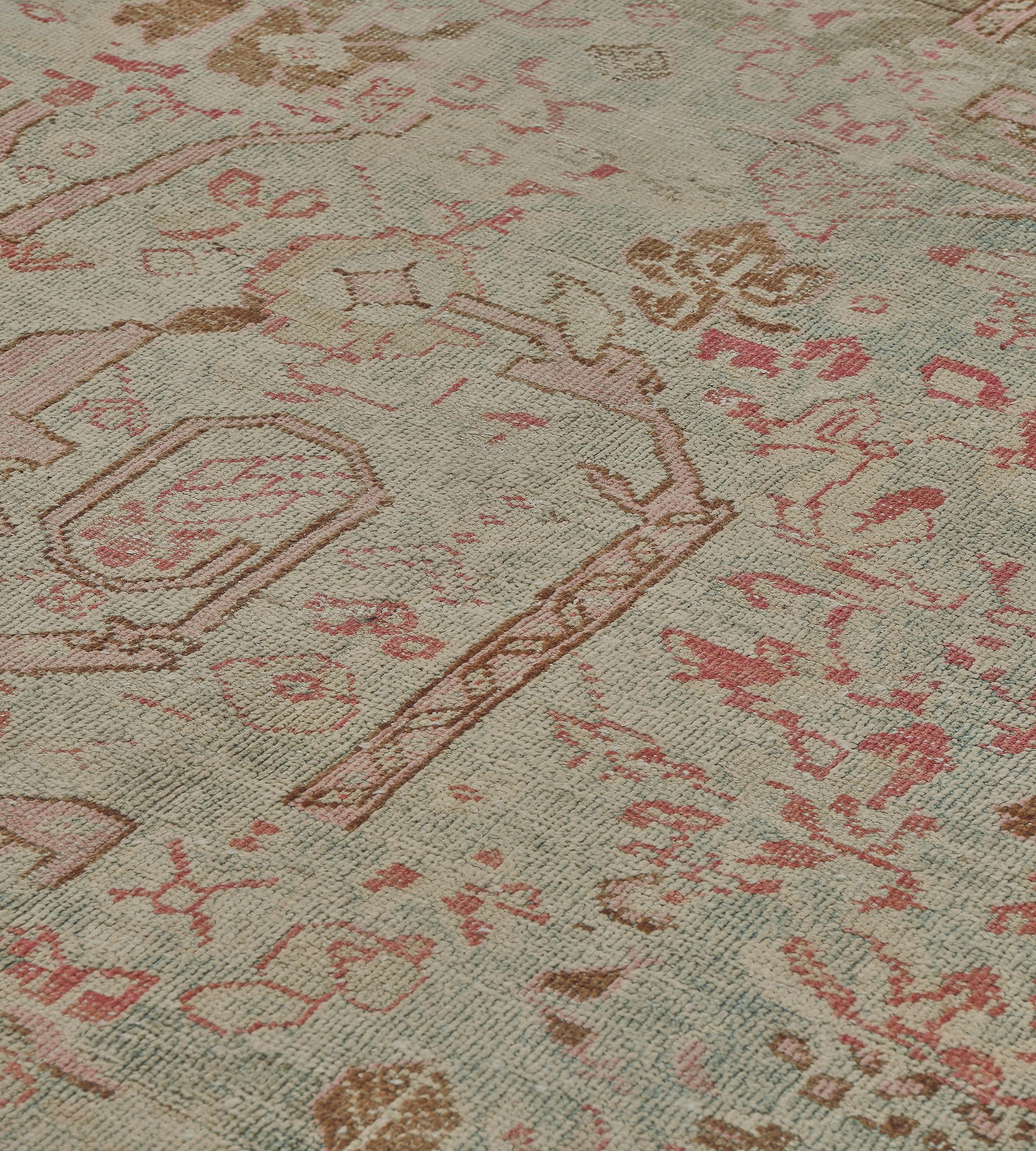 Antiker authentischer übergroßer, geblümter persischer Mahal-Teppich in Übergröße 12'x19' (19. Jahrhundert) im Angebot