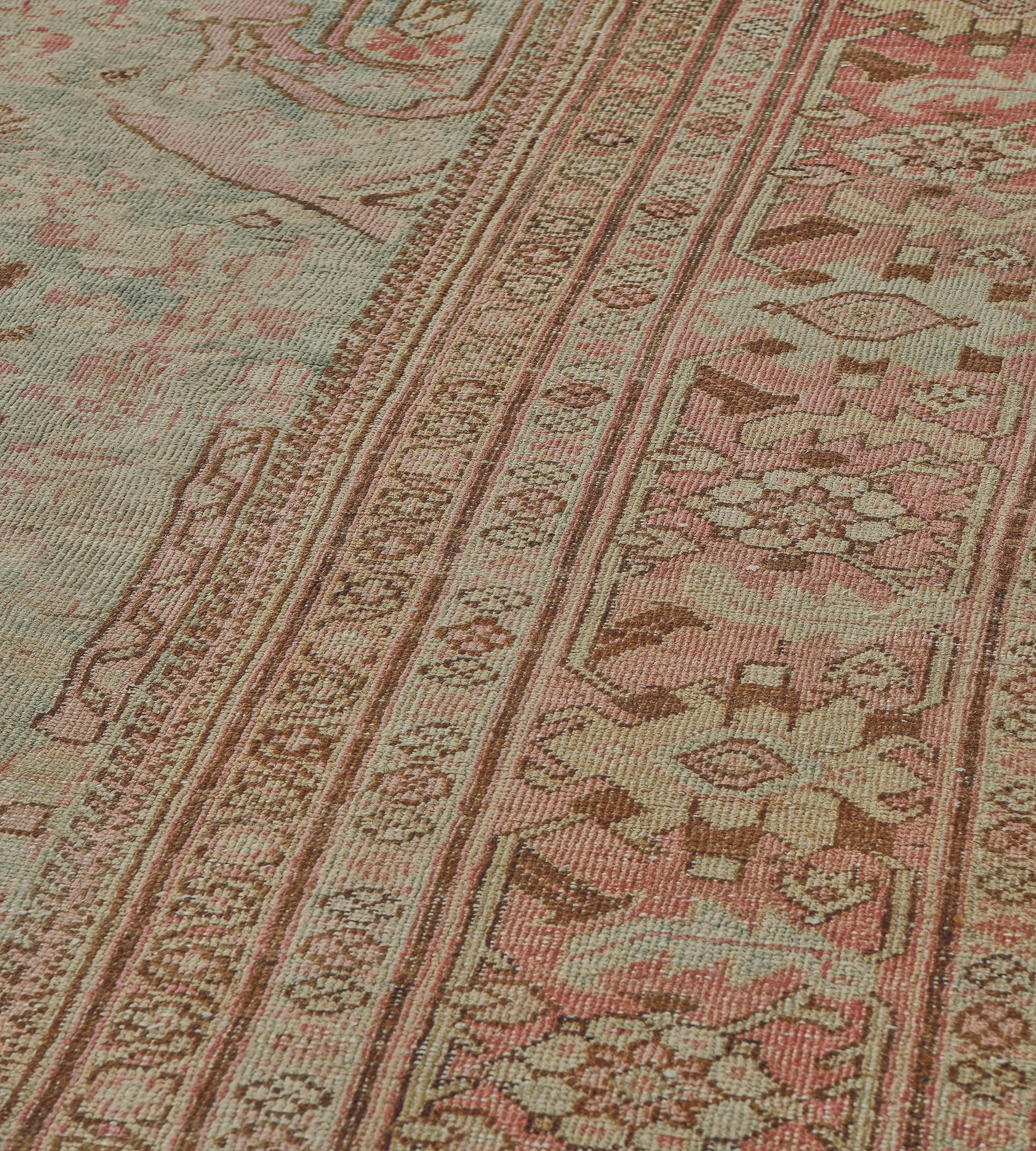 Antiker authentischer übergroßer, geblümter persischer Mahal-Teppich in Übergröße 12'x19' (Wolle) im Angebot