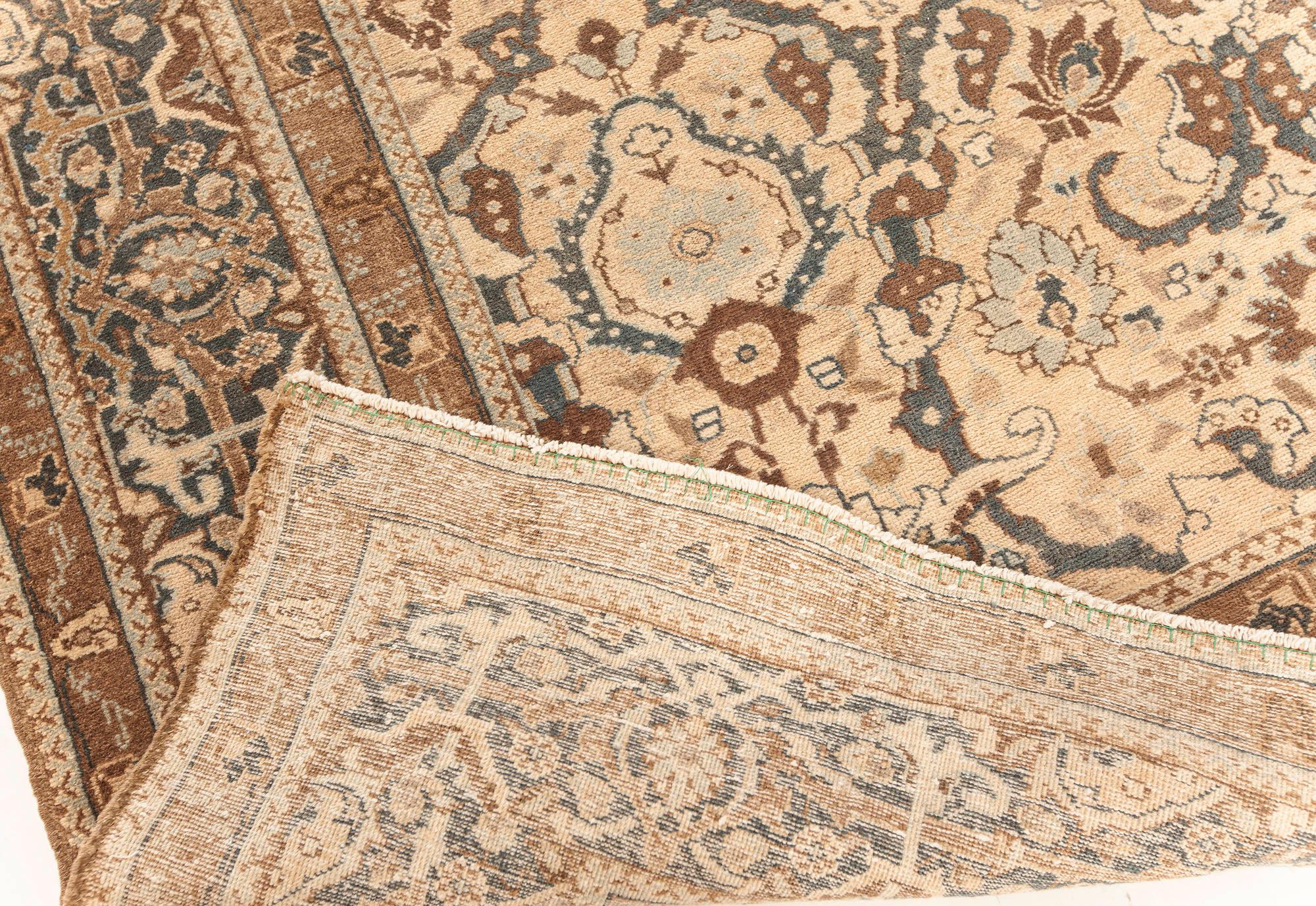 Laine Ancien tapis persan authentique de Tabriz en vente