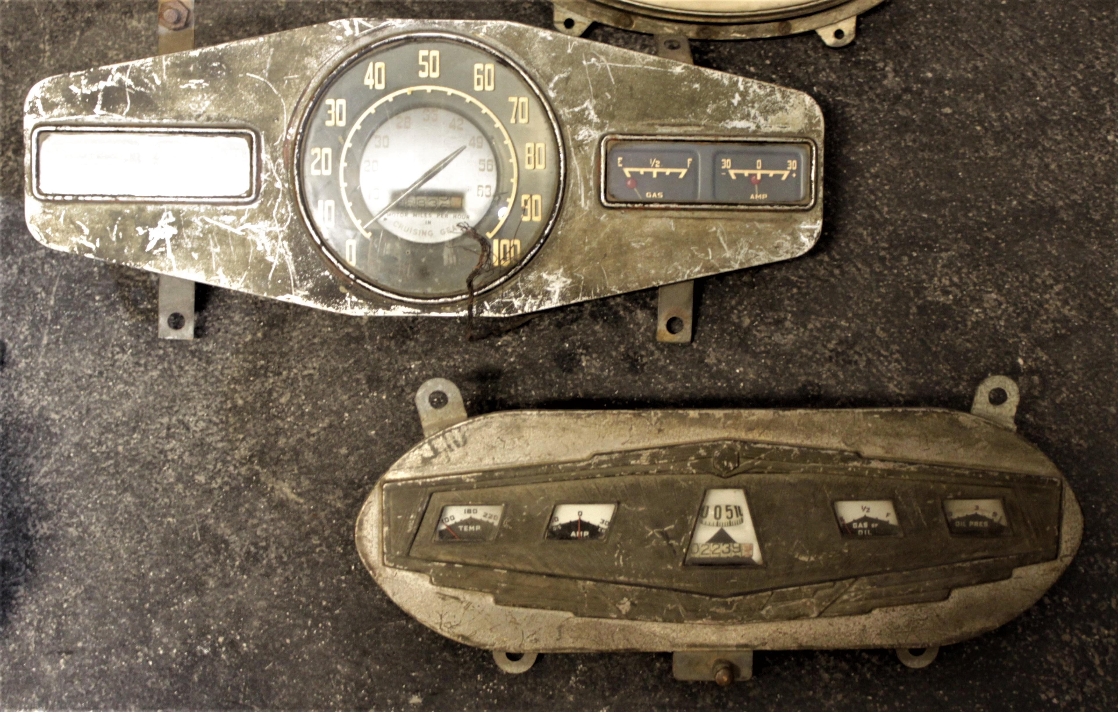 Machine-Made Antique Automotive and/or Truck Speedometer Dashboard Panel Gauge Collection