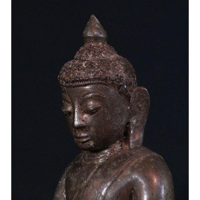 Antique Ava Buddha Statue from Burma For Sale 4