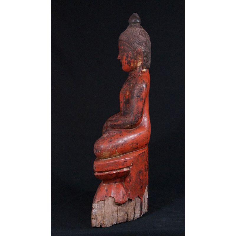 Ancienne statue de Bouddha Ava de Birmanie Bon état - En vente à DEVENTER, NL