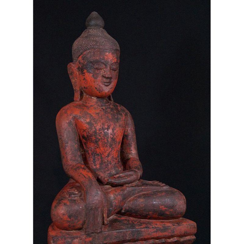 Antique Ava Buddha Statue from Burma For Sale 1