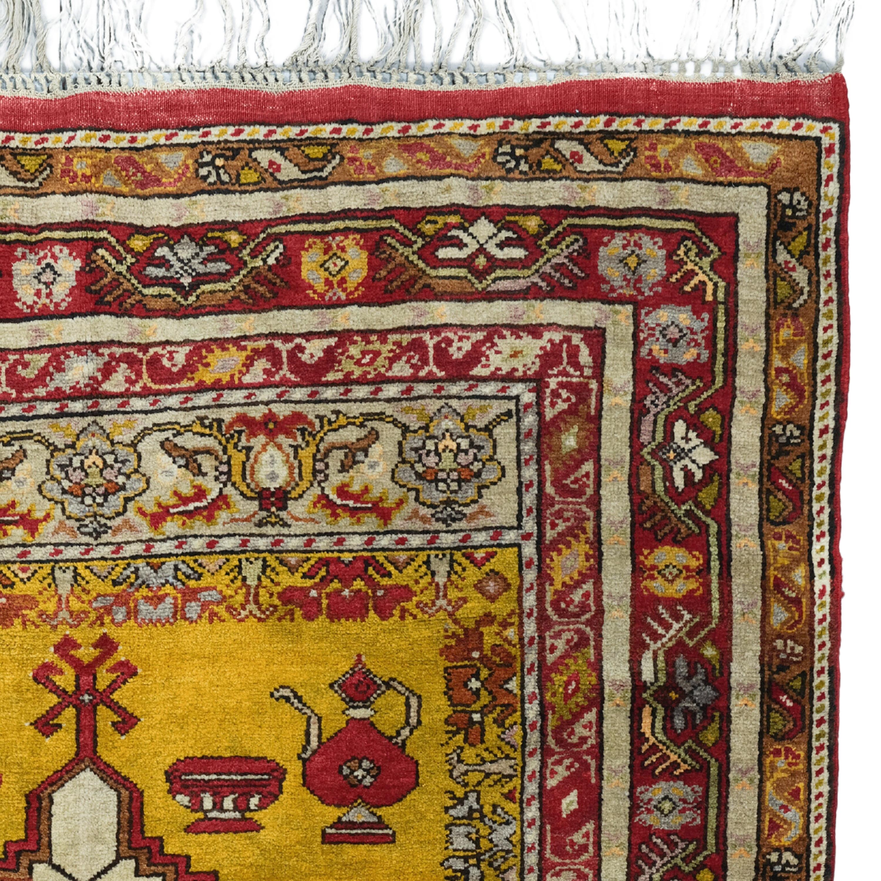 Wool Antique Avanos Rug - 19th Century Antique Turkish Avanos Rug, Antique Prayer Rug For Sale