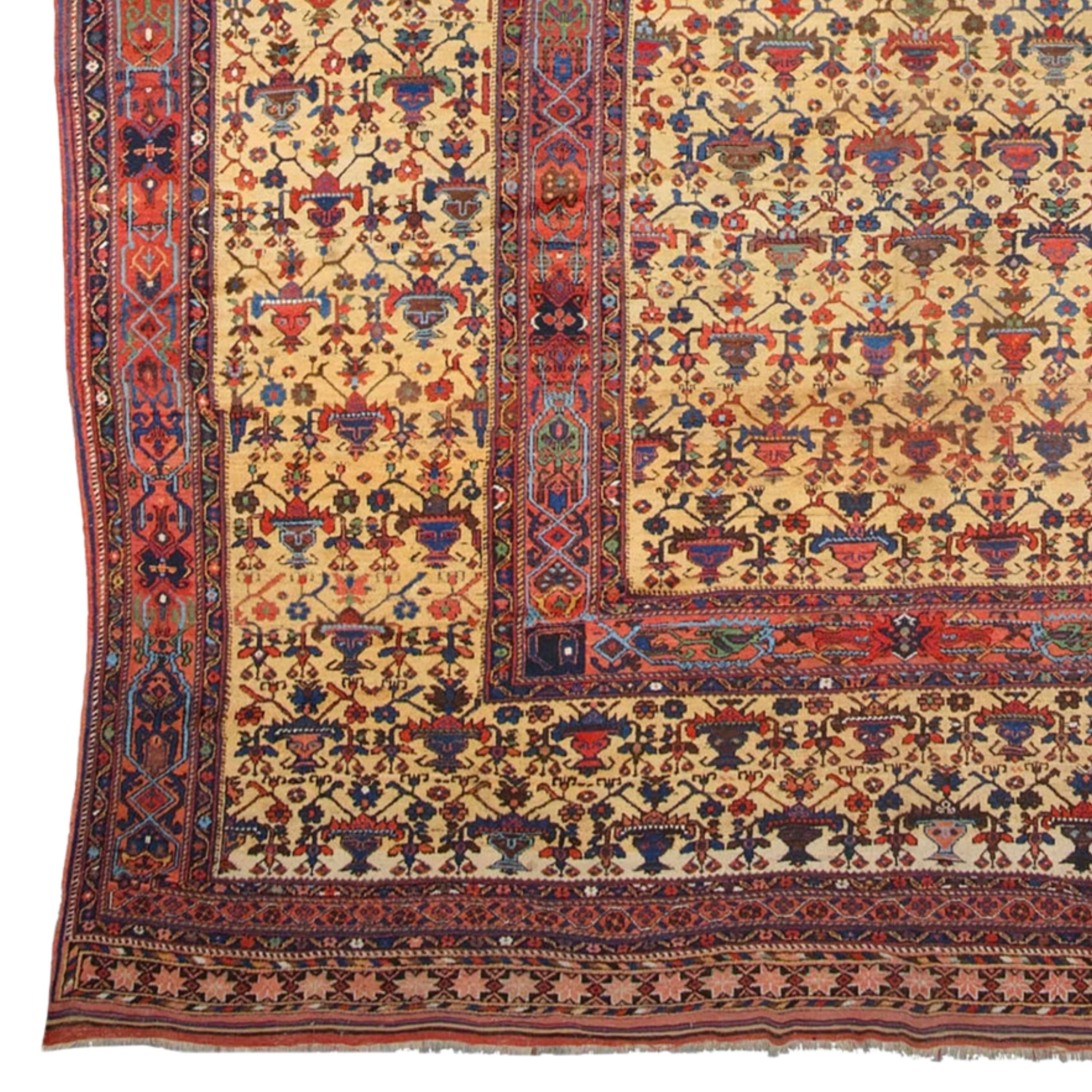 Late of the 19th Century Avshar Rug
Size: 360x650 cm

This impressive late 19th-century Avshar Carpet is a masterpiece reflecting the elegant and sophisticated craftsmanship of a historic period.

Rich Patterns: The carpet features detailed patterns