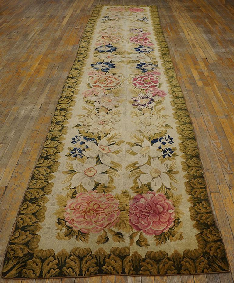 Englischer Axminster-Teppich aus der Mitte des 18. Jahrhunderts (102 x 528 cm)
