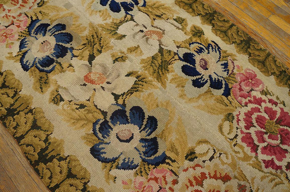 Wool Mid 18th Century English Axminster Carpet ( 3'4