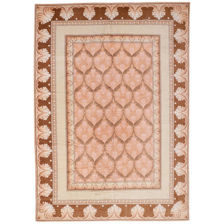 Antique Axminster Rug with Arts and Crafts Pattern in