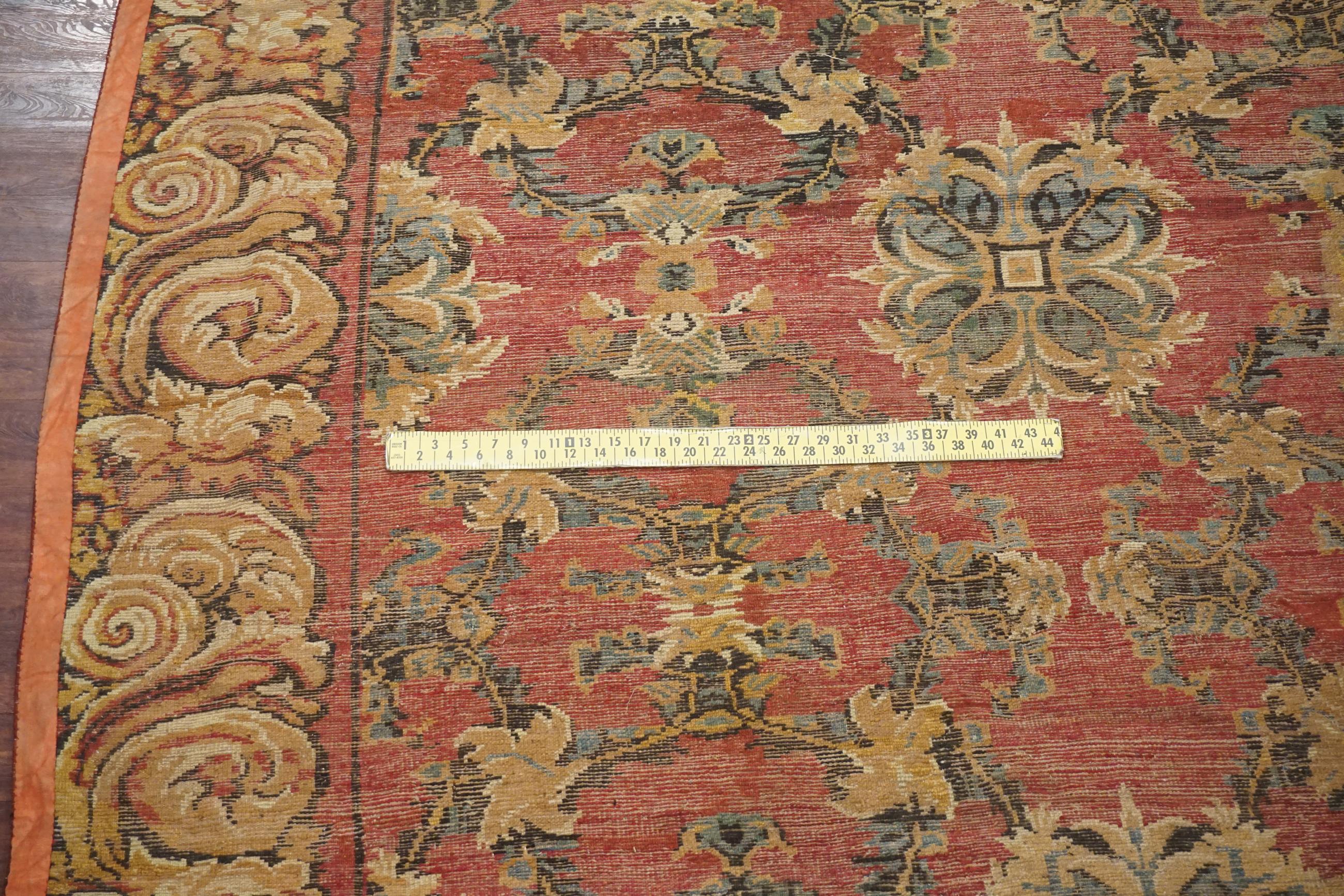 Hand-Knotted Antique Axminster Savonnerie Rug, circa 1900 For Sale