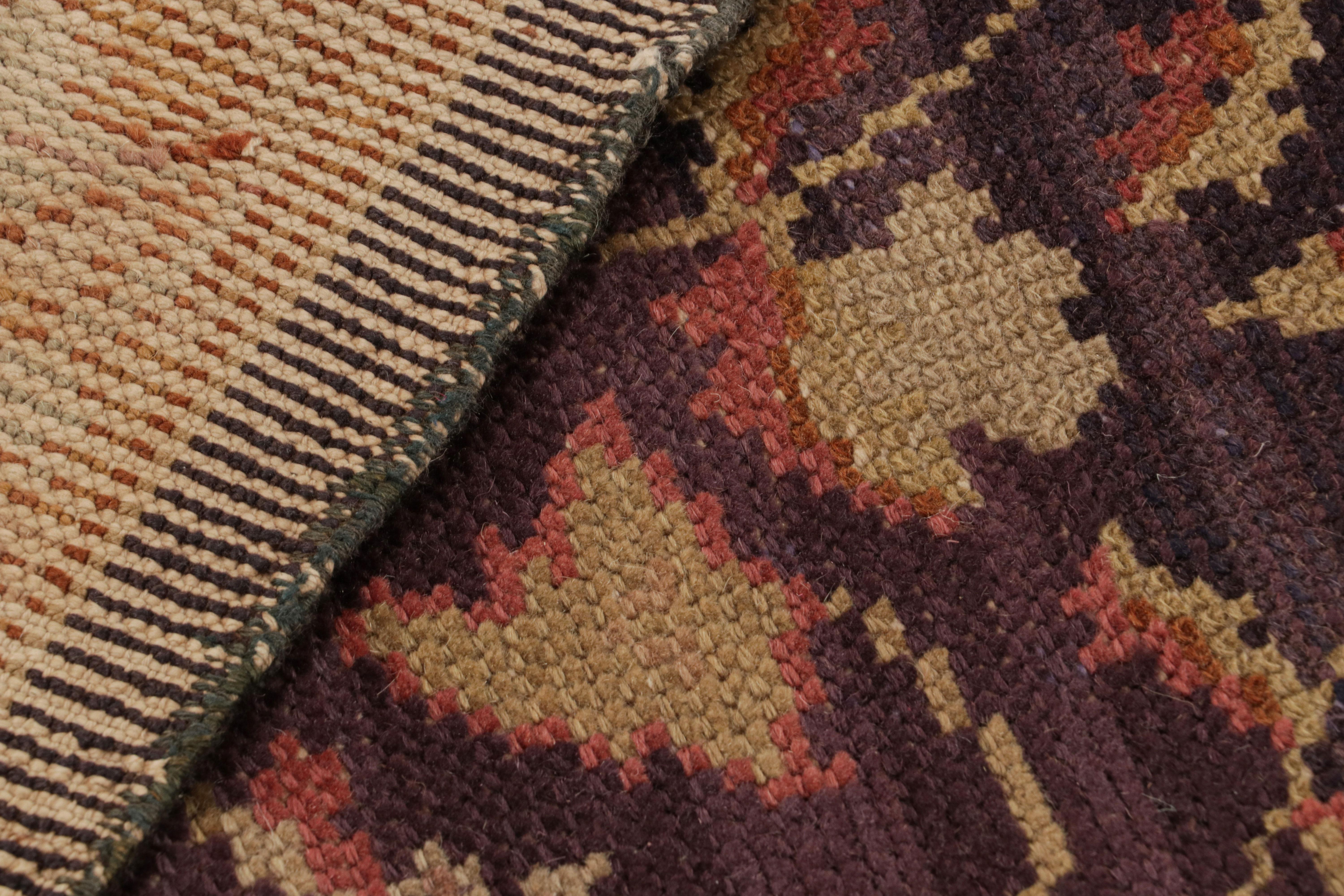 Alfombra Antigua Estilo Axminster, Lana Anudada a Mano, Beige Floral principios del siglo XX en venta