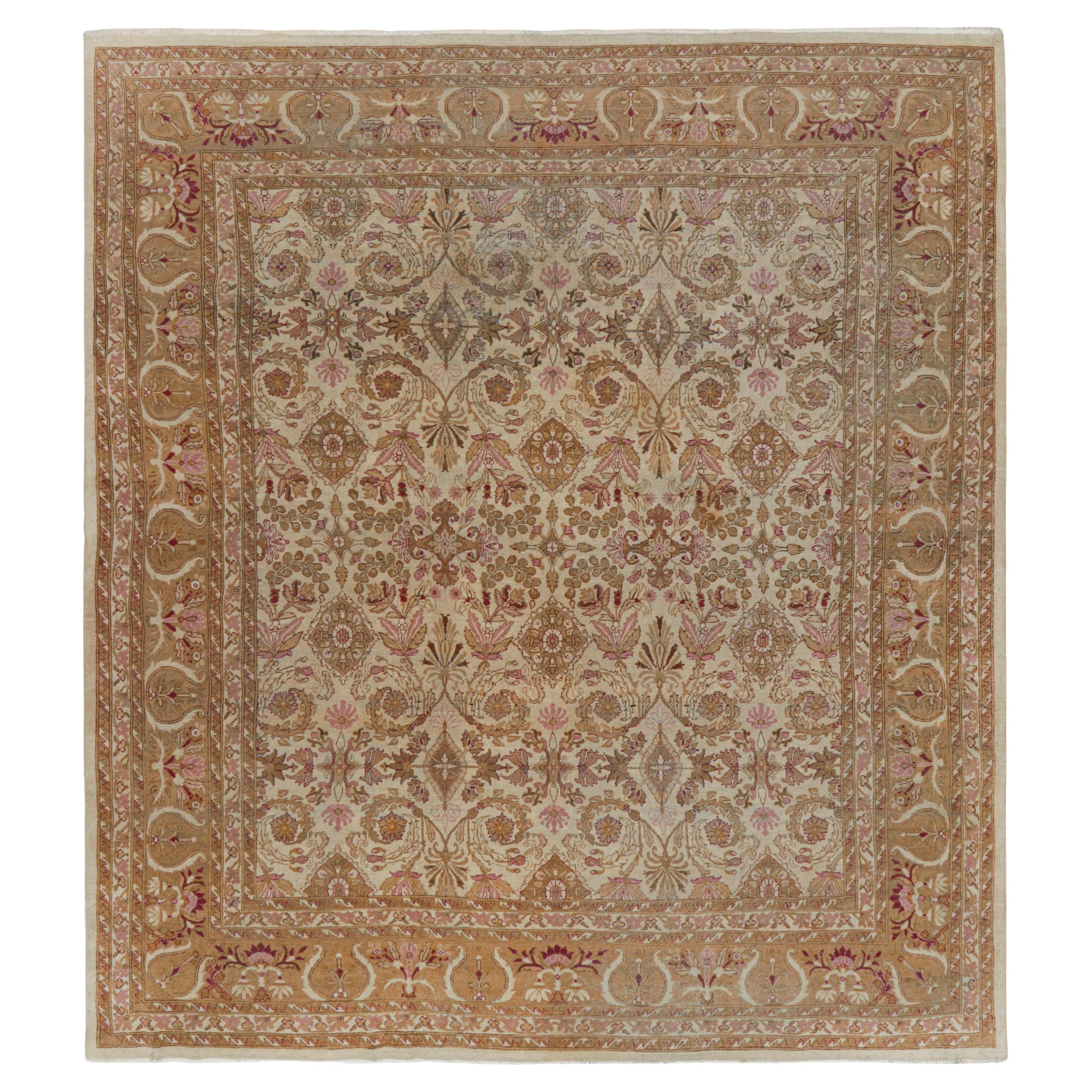 Antique Amritsar Rug in Axminster Style Design and Floral Patterns – Rug & Kilim