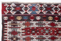 Antique Aydin Kilim Rug Wool Old Vintage Western Anatolian Turkish Carpet