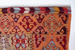 Antiker Aydin-Kelim-Teppich aus Wolle, Alt-Vintage, west Anatolischer türkischer Teppich