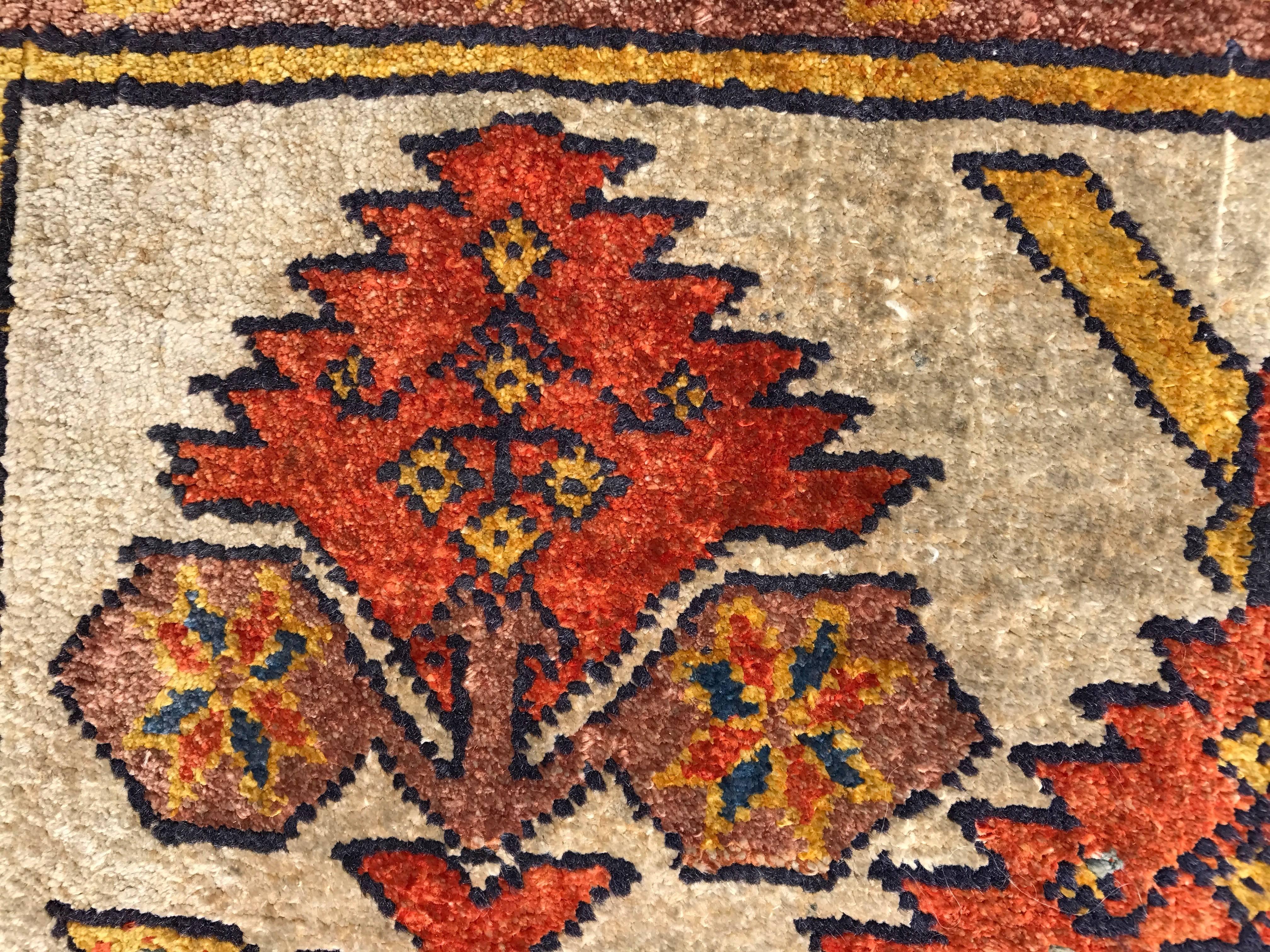 Turkish Antique Azerbaïdjan Silk Rug