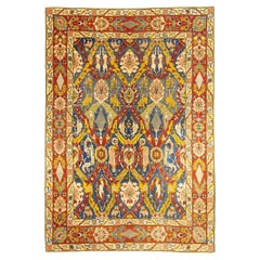 Antique Azerbaijan Carpet with Bold Stylized Design, 1900-1920