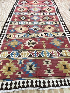 Antique Azerbaijan Kilim/ rug unusual, 20th century