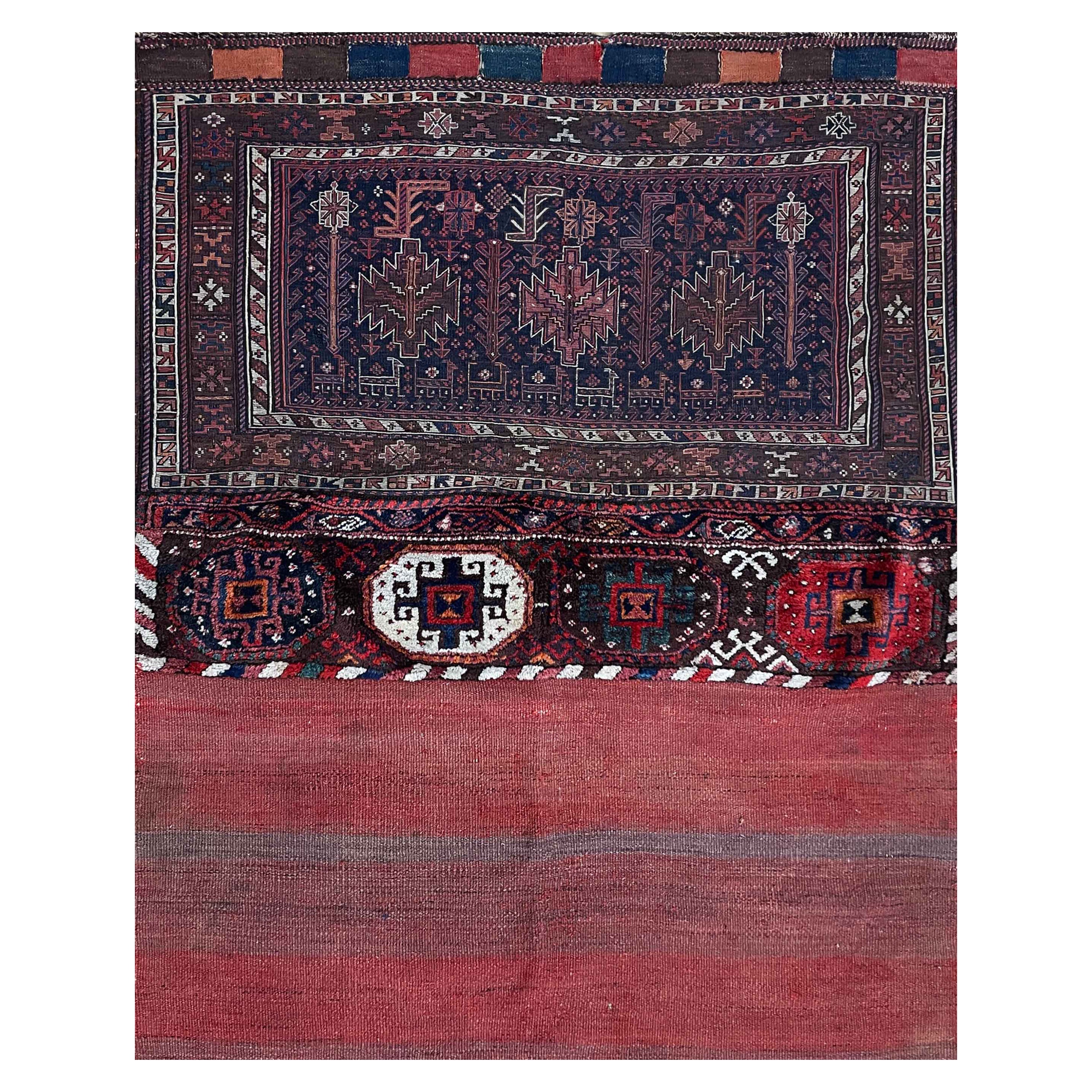 Antique Azerbaijan large Rug/ Bag Soumak Kilim 4
1" x 5
