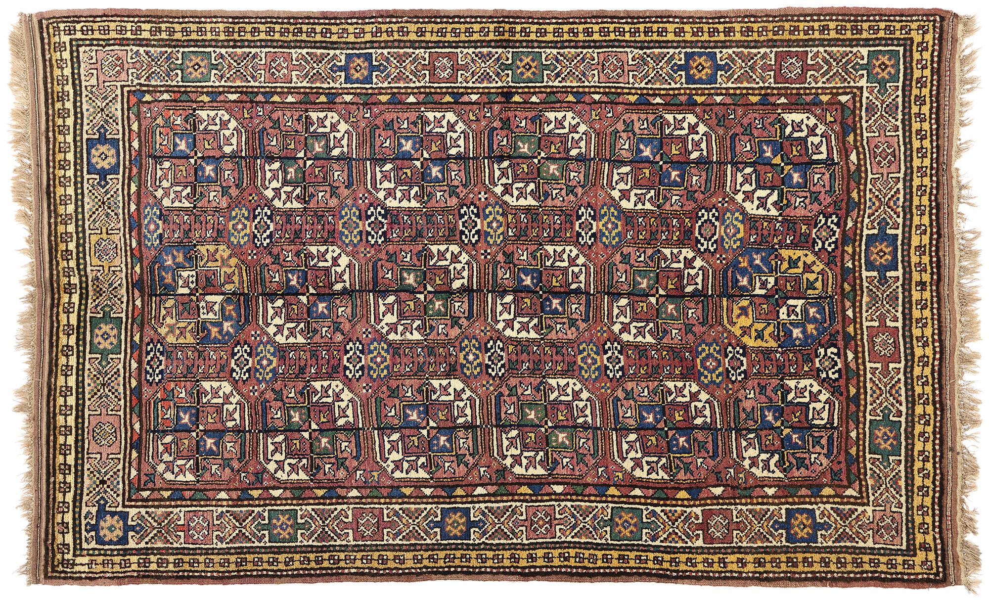 Ancien tapis caucasien azerbaïdjan d'Azerbaïdjan à pied d'éléphant Tekke en vente 2