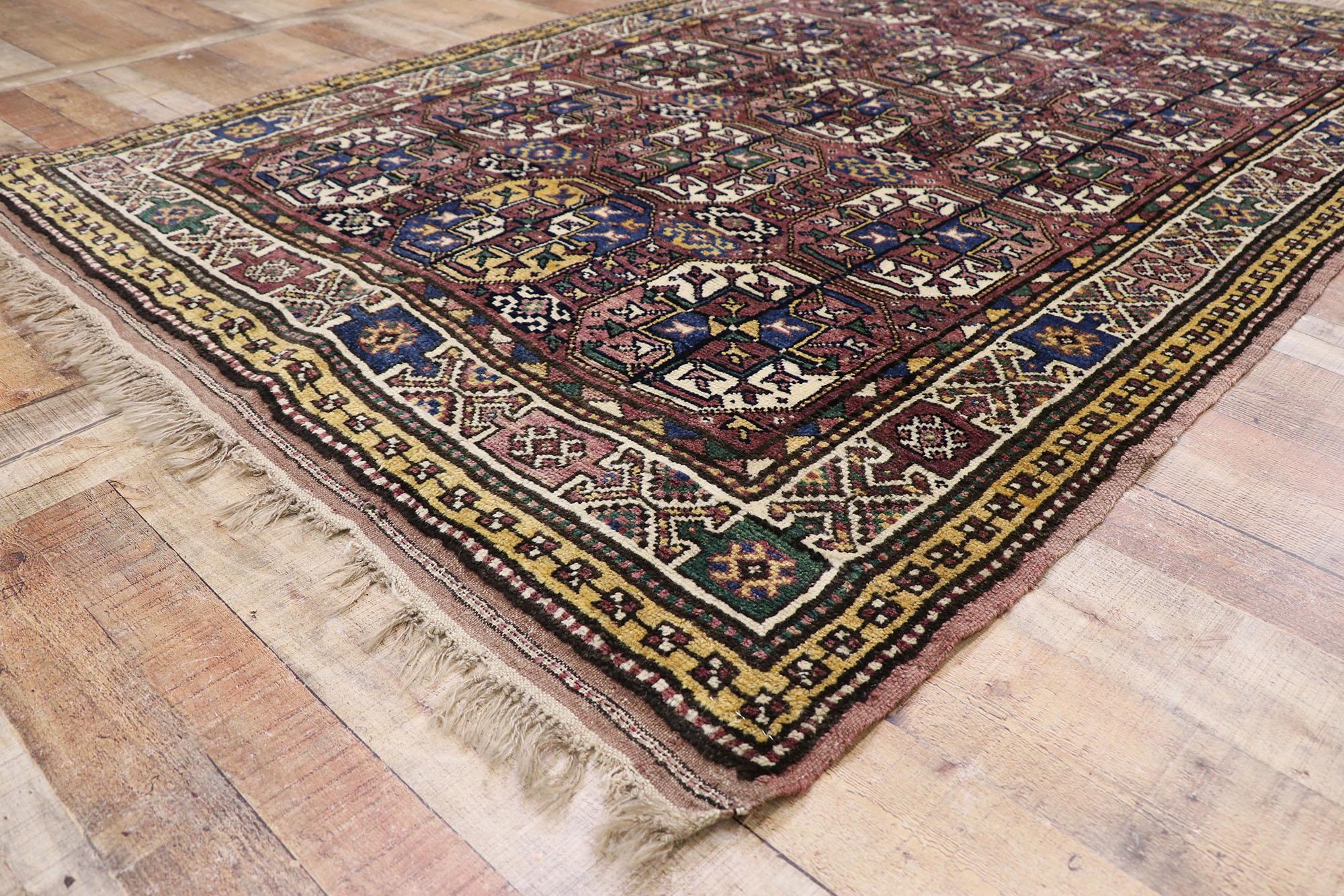 20th Century Antique Azerbaijan Rug with Mid-Century Modern Tribal Style For Sale