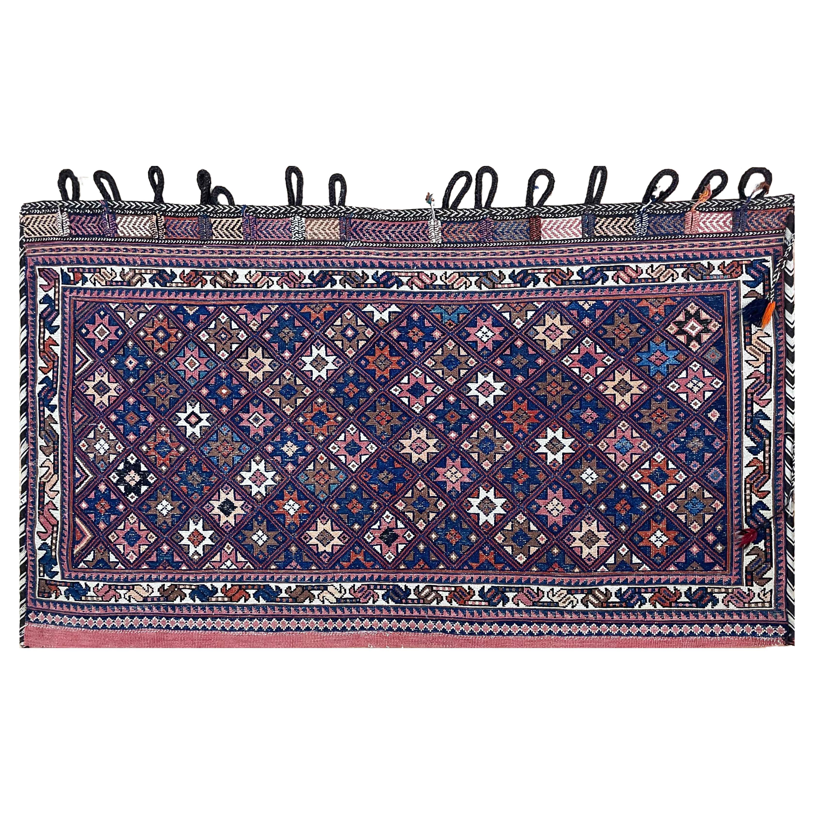 Bolso antiguo de Azerbaiyán/ Tejido Soumak Kilim