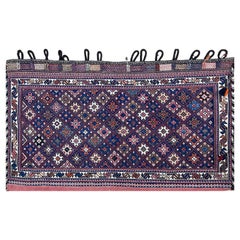 Used Azerbaijan Saddle Bag/ Soumak Kilim weave