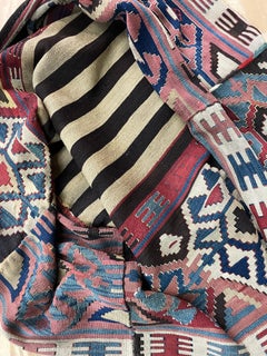 Antique Azerbaijan/ Shahsavan Cargo Bag or Mafrash, Bedding Bags, Soumak Kilim