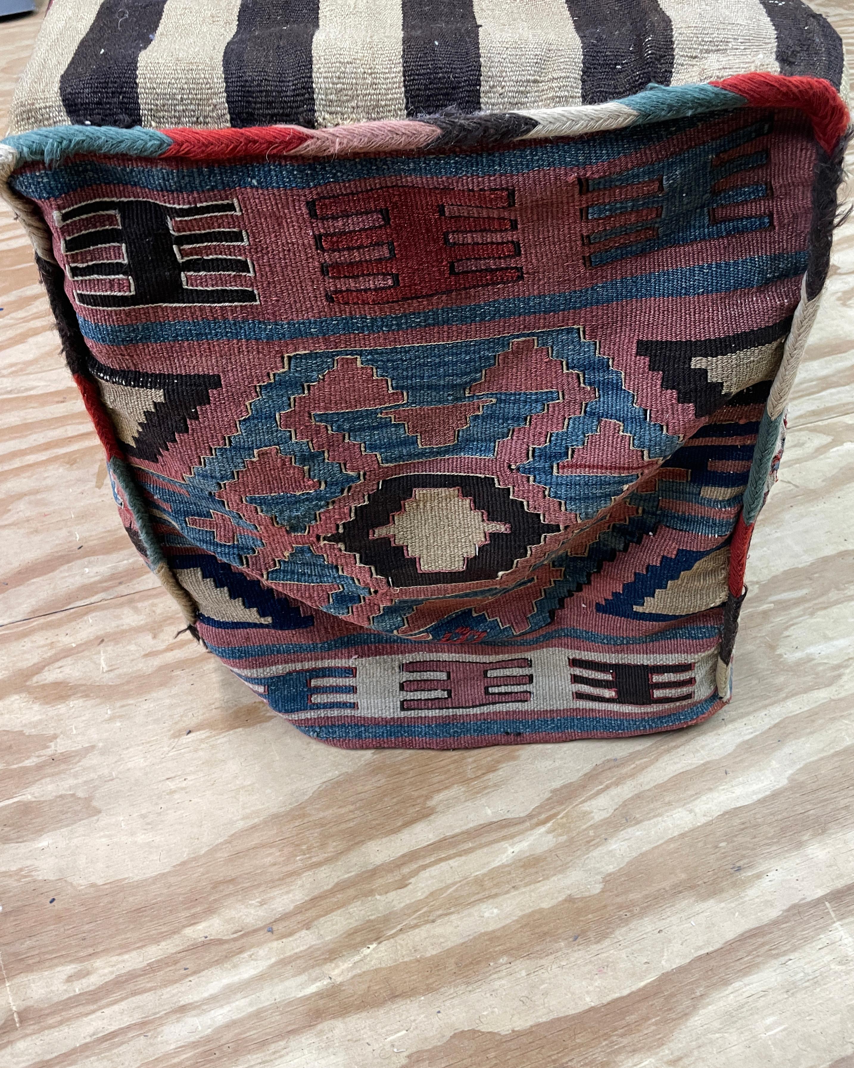 Antique Azerbaijan/ Shahsavan Cargo Bag or Mafrash, Bedding Bags, Soumak Kilim In Excellent Condition For Sale In Evanston, IL