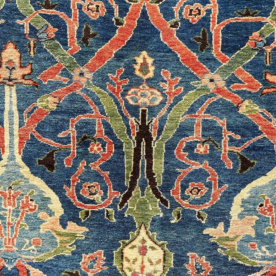 Antiker handgeknüpfter, großer Azeri Arts & Crafts Turkey-Teppich, Türkei, 1980 (Heriz Serapi) im Angebot