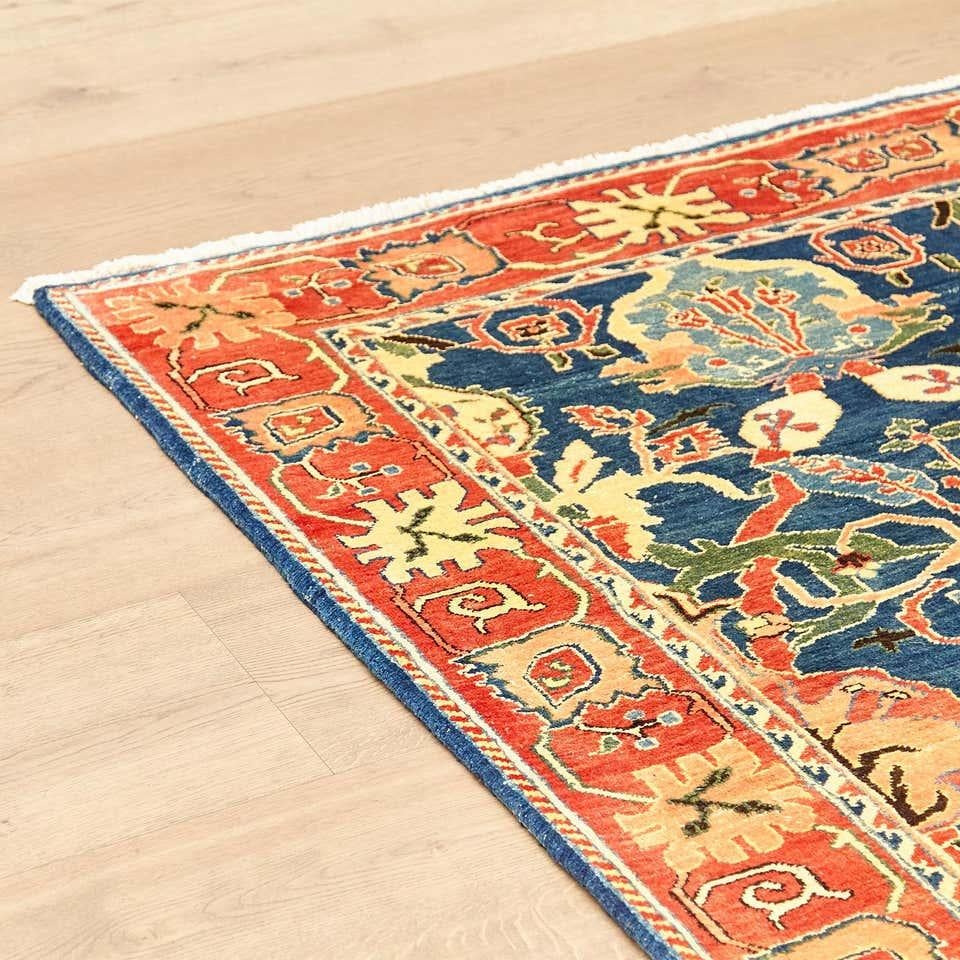 Grand tapis antique Azeri Arts & Crafts Turquie noué à la main, 1980 en vente 1