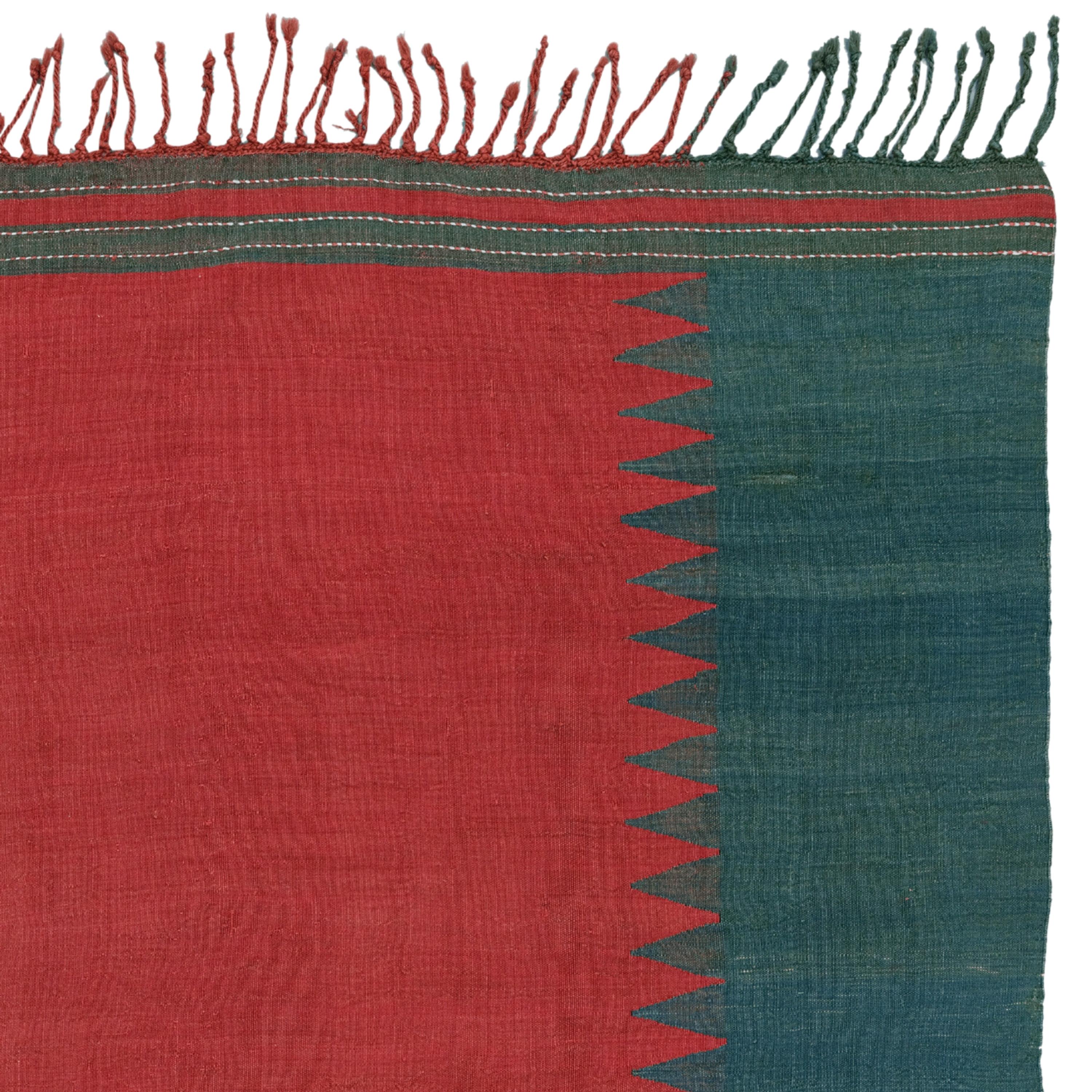 Antique Azeri Sofreh - Second Half 19th Century Azeri Sofreh, Handmade Rug In Good Condition For Sale In Sultanahmet, 34
