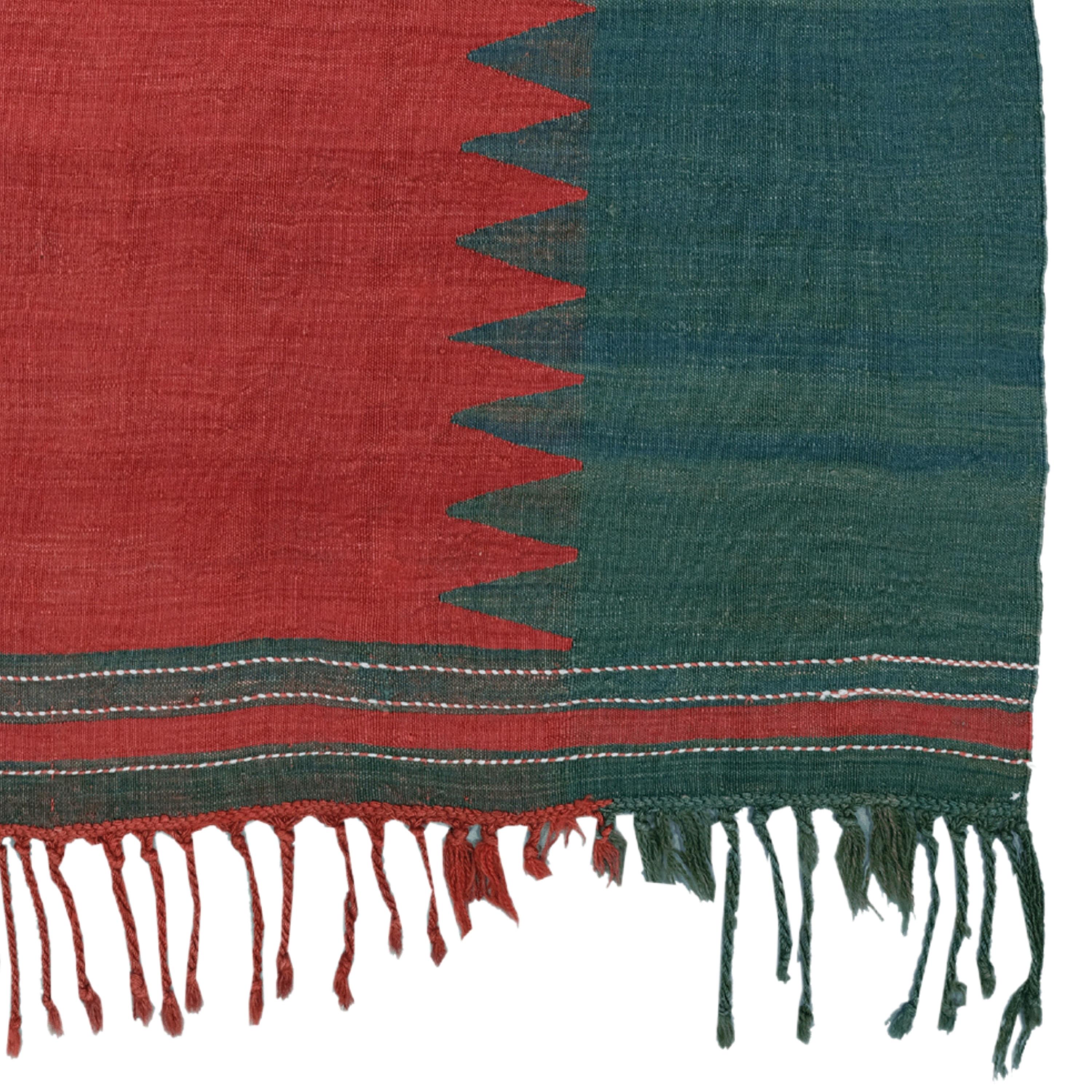 Wool Antique Azeri Sofreh - Second Half 19th Century Azeri Sofreh, Handmade Rug For Sale