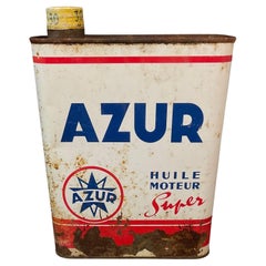 Can Azur Super Motor Oil, pienezza originale, Antique French Petroliana - 2Y606